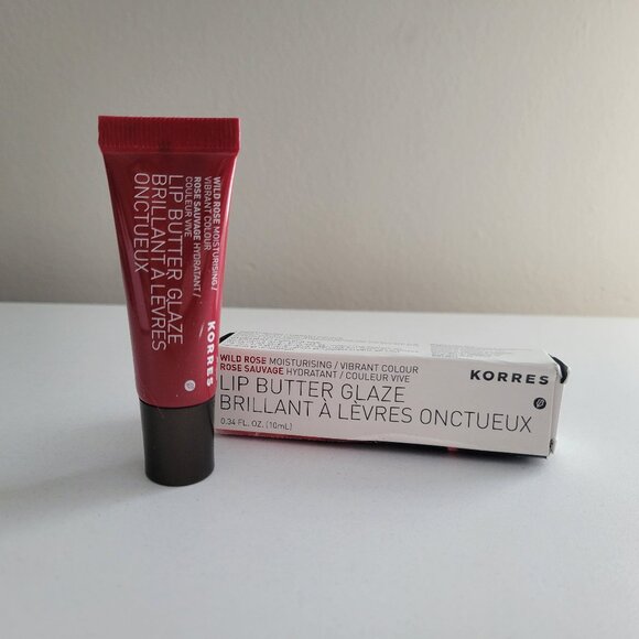 Korres WILD ROSE Lip Butter Glaze .34oz/10ml NEW with Box Rare & HTF - Picture 2 of 5
